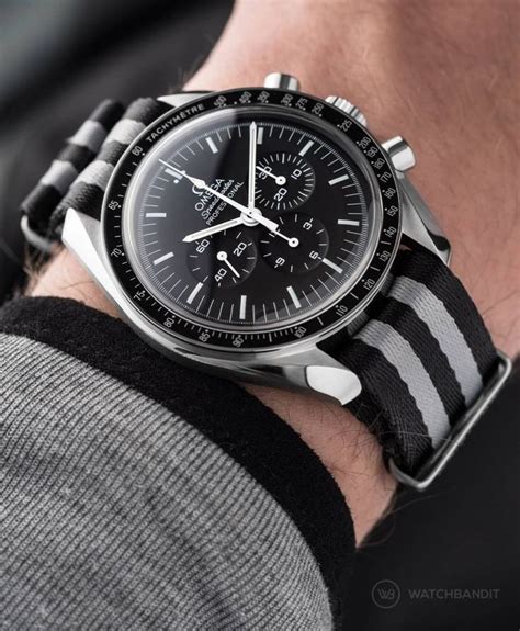 rubber omega speedmaster strap|Omega Speedmaster reduced nato strap.